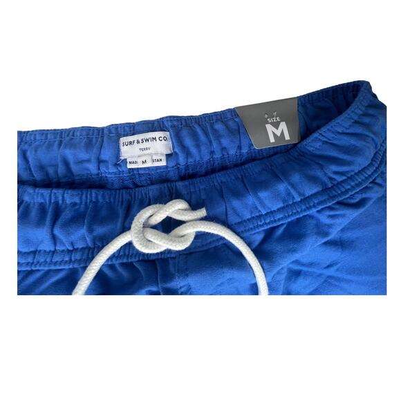 NEW Men's Trunks Surf & Swim Co BLUE FRENCH TERRY SHORT Medium Royal Cloud NWT - Picture 6 of 8